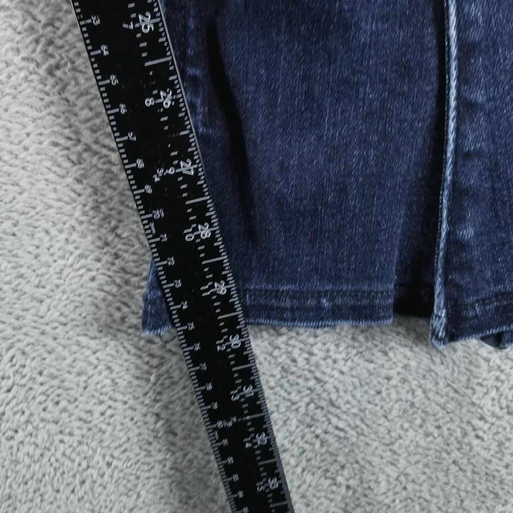 KanCan Jeans Womens 28 Blue Flare High Rise Front Seam Dark Wash Stretch - Picture 7 of 9